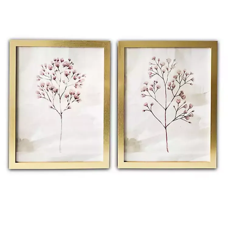 Framed Art-Kirklands Home Blush Branches Framed Art Prints, Set of 2