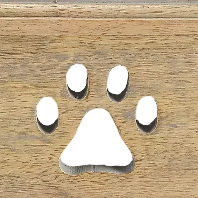 Pet Dishes & Canisters-Kirklands Home Mango Wood Heart Cutout Dog Bowl