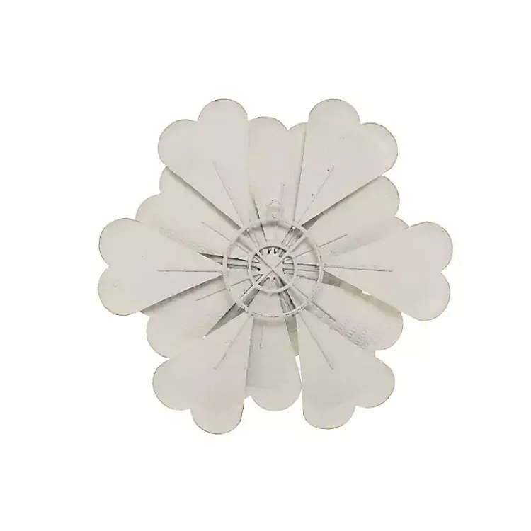 Wall Plaques-Kirklands Home and Gold Metal Flower Large Wall Plaque White