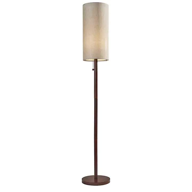 Floor Lamps-Kirklands Home Modern Wood Emma Floor Lamp Tan