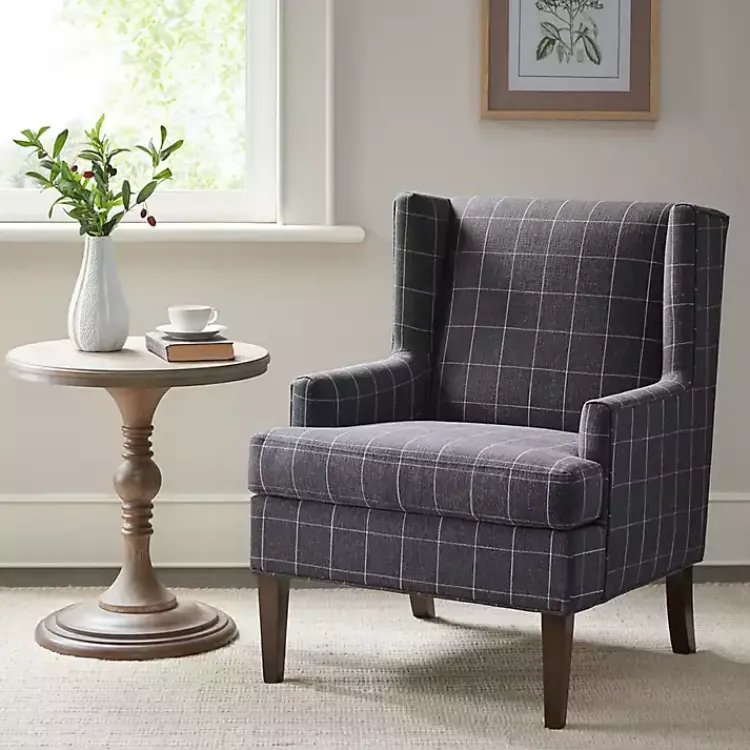 Accent Chairs-Kirklands Home Charcoal Decker Martha Stewart Accent Chair Gray