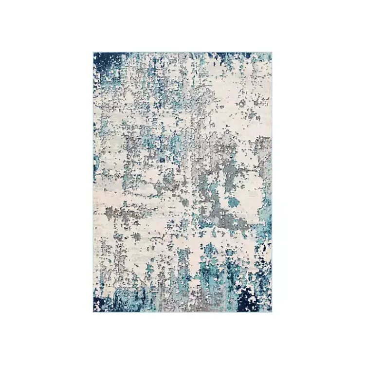 Area Rugs-Kirklands Home Blue Sutton Contemporary Area Rug, 6x9