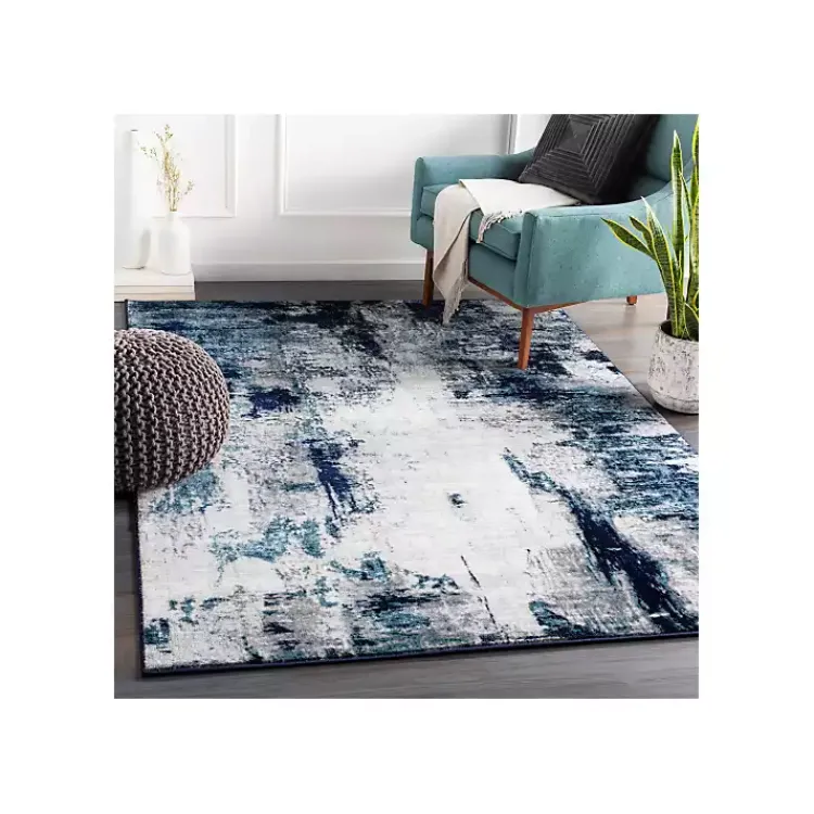 Area Rugs-Kirklands Home Blue Harper Abstract Area Rug, 5x7