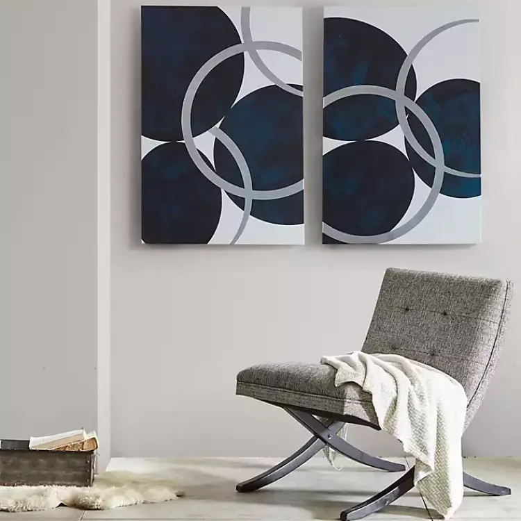 Canvas Art-Kirklands Home Blue Celestial Orbit Canvas Art Prints, Set of 2