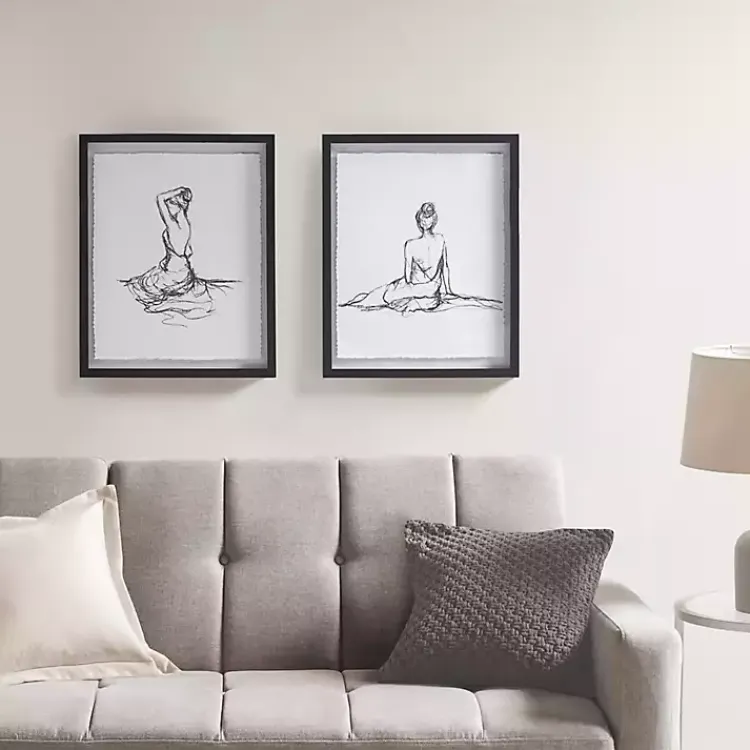 Framed Art-Kirklands Home Feminine Figures Framed Art Prints, Set of 2