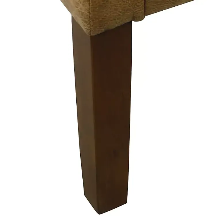 Accent Chairs-Kirklands Home Vintage Faux Leather Swoop Accent Chair Brown