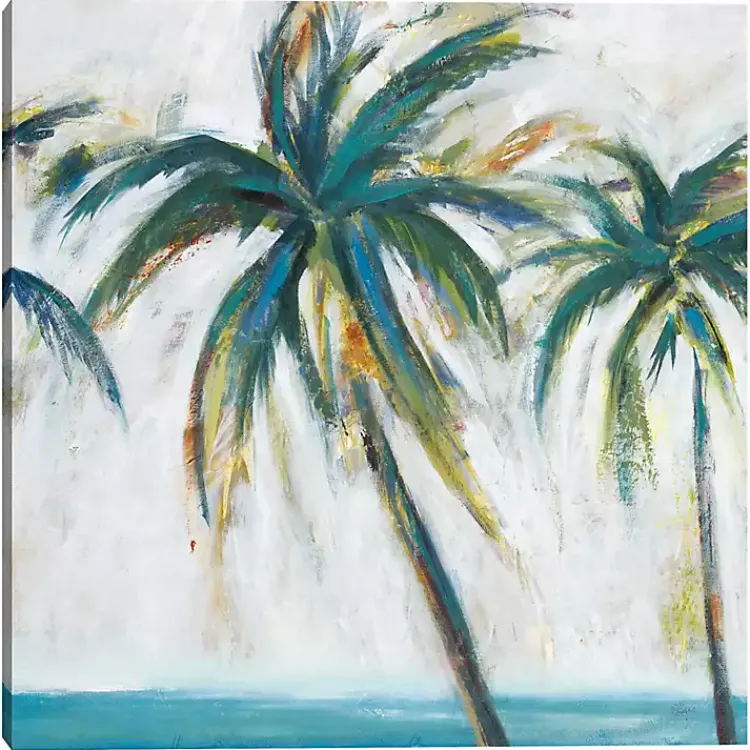 Canvas Art-Kirklands Home Palms I Canvas Art Print, 35x35 in.