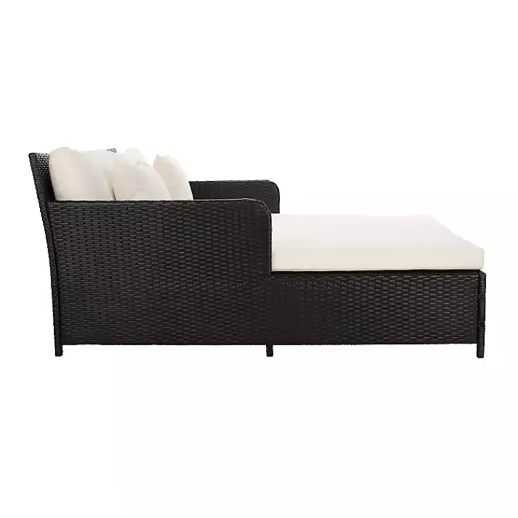 Outdoor Seating-Kirklands Home Black Wicker Outdoor Daybed
