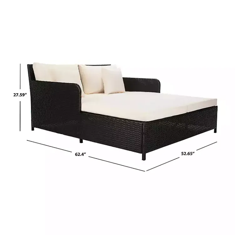 Outdoor Seating-Kirklands Home Black Wicker Outdoor Daybed