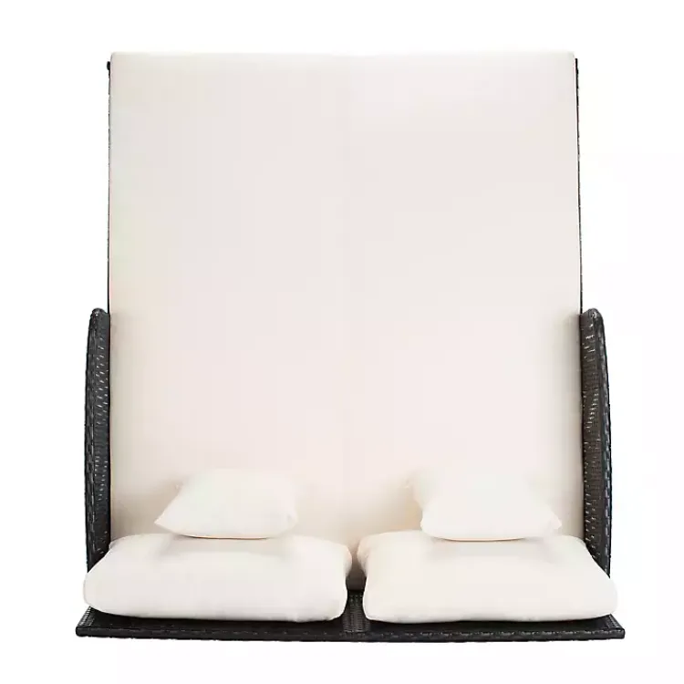 Outdoor Seating-Kirklands Home Black Wicker Outdoor Daybed