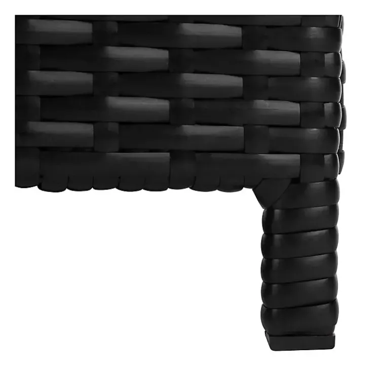 Outdoor Seating-Kirklands Home Black Wicker Outdoor Daybed