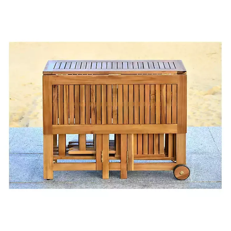 Outdoor Dining-Kirklands Home Natural Acacia Wood 4-pc. Foldable Dining Set