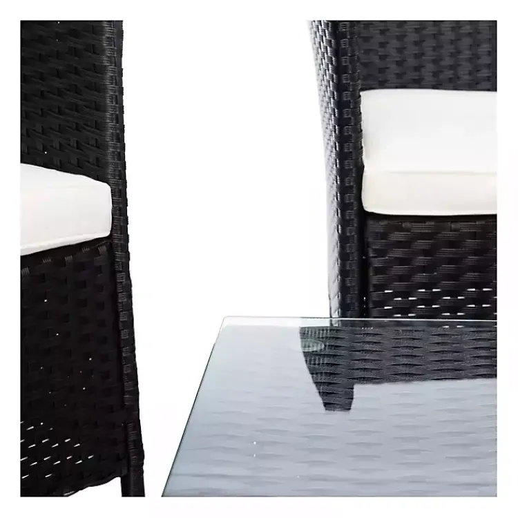 Outdoor Sets-Kirklands Home Black Box Wicker 4-pc. Outdoor Living Set