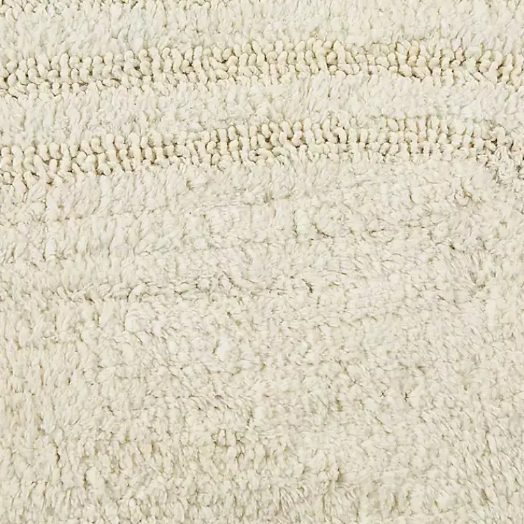 Bathroom Rugs-Kirklands Home Oval Classic Crochet Bath Mat Ivory