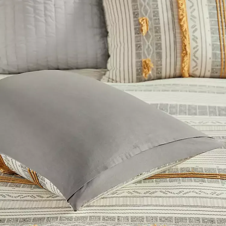 Comforters-Kirklands Home Yellow Striped 3-pc. Full/Queen Comforter Set