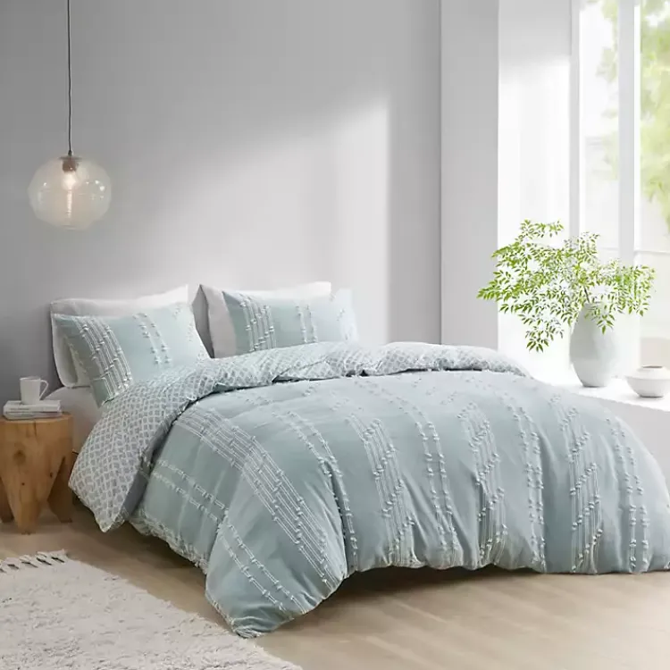 Comforters-Kirklands Home Stripe Diamond California King Comforter Set Green