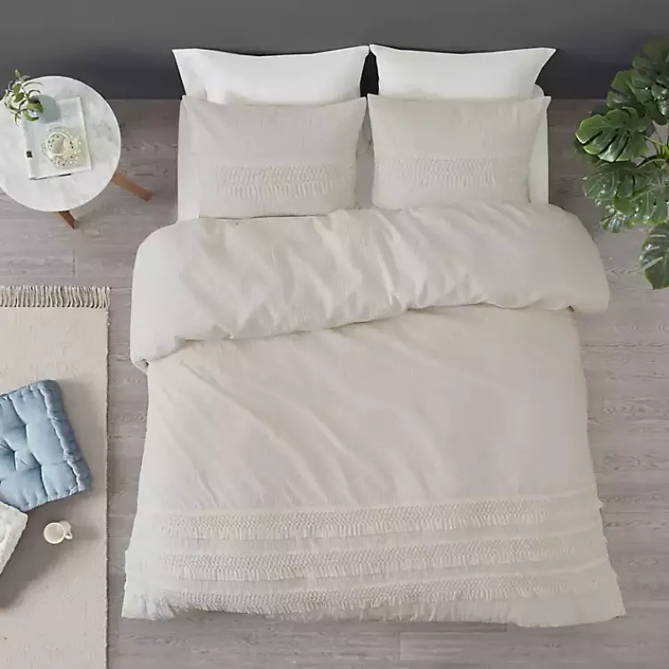 Comforters-Kirklands Home Tassels California King 3-pc. Comforter Set White