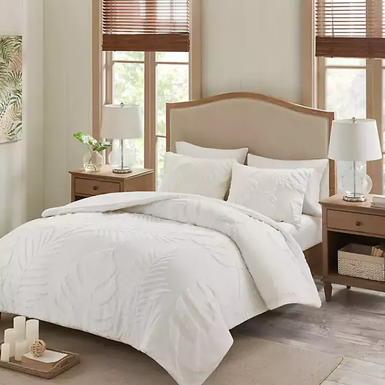 Comforters-Kirklands Home Tropical California King 3-pc. Comforter Set White