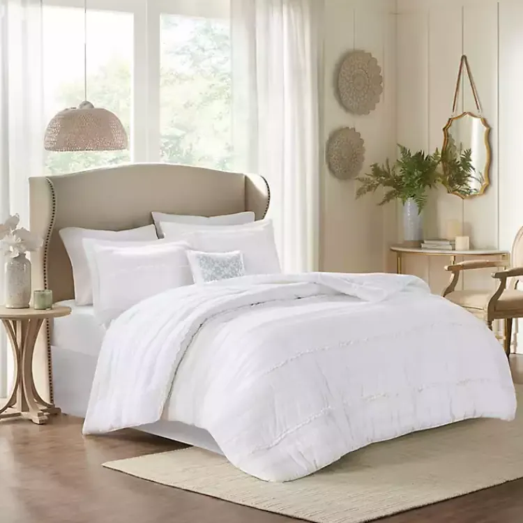 Comforters-Kirklands Home White Quilted King 5-pc. Comforter Set