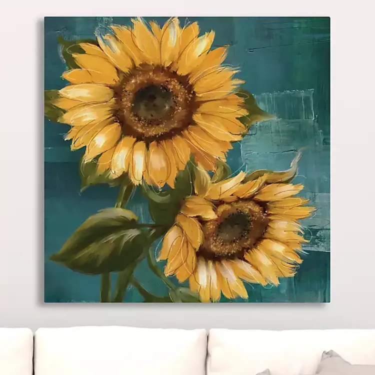Canvas Art-Kirklands Home Bold Sunflowers Canvas Art Print, 30x30 in.