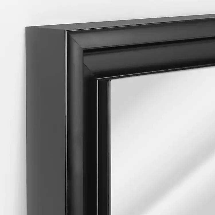 Framed Mirrors-Kirklands Home Glossy Black Frame Leaning Mirror