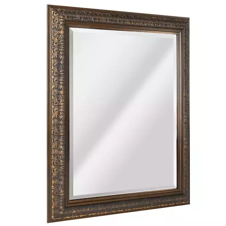 Decorative Mirrors-Kirklands Home Bronze Ornate Beveled Framed Wall Mirror