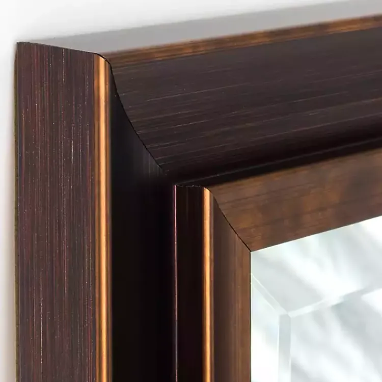 Decorative Mirrors-Kirklands Home Oil Rubbed Bronze Beveled Framed Wall Mirror