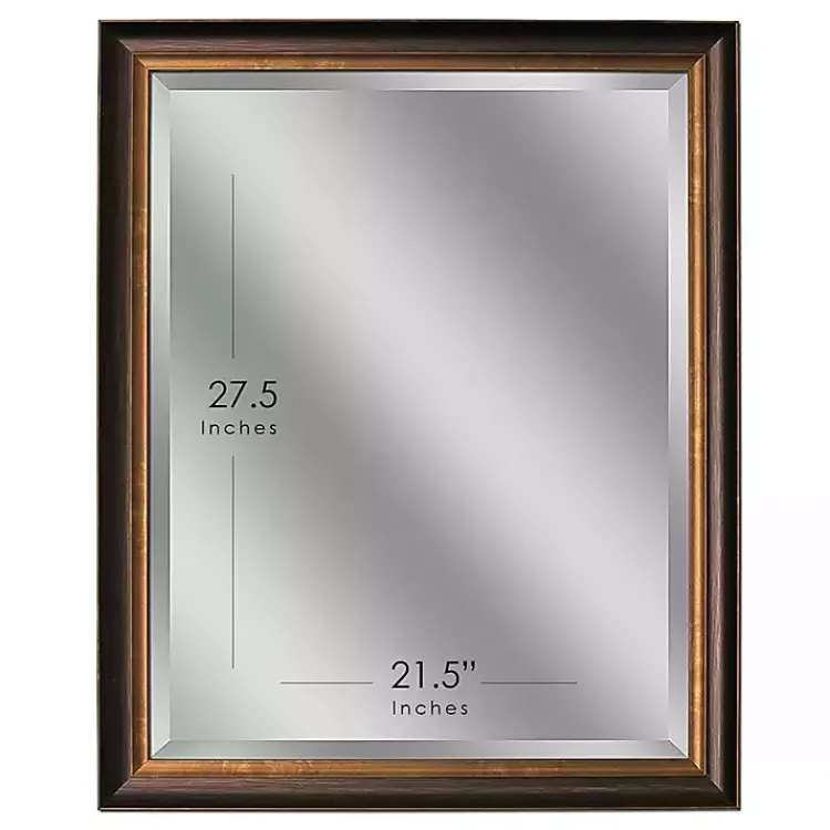 Decorative Mirrors-Kirklands Home Oil Rubbed Bronze Beveled Framed Wall Mirror