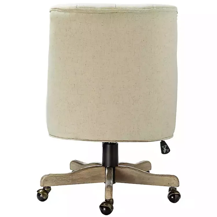 Office Furniture-Kirklands Home Dylan Upholstered Office Chair Ivory