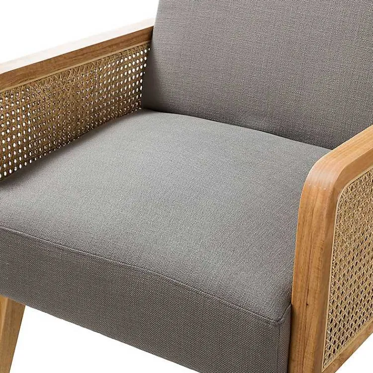 Accent Chairs-Kirklands Home Upholstered Velvet Accent Chair Gray