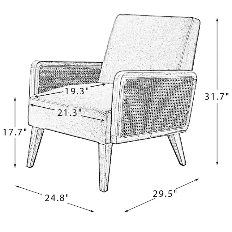 Accent Chairs-Kirklands Home Upholstered Velvet Accent Chair Gray