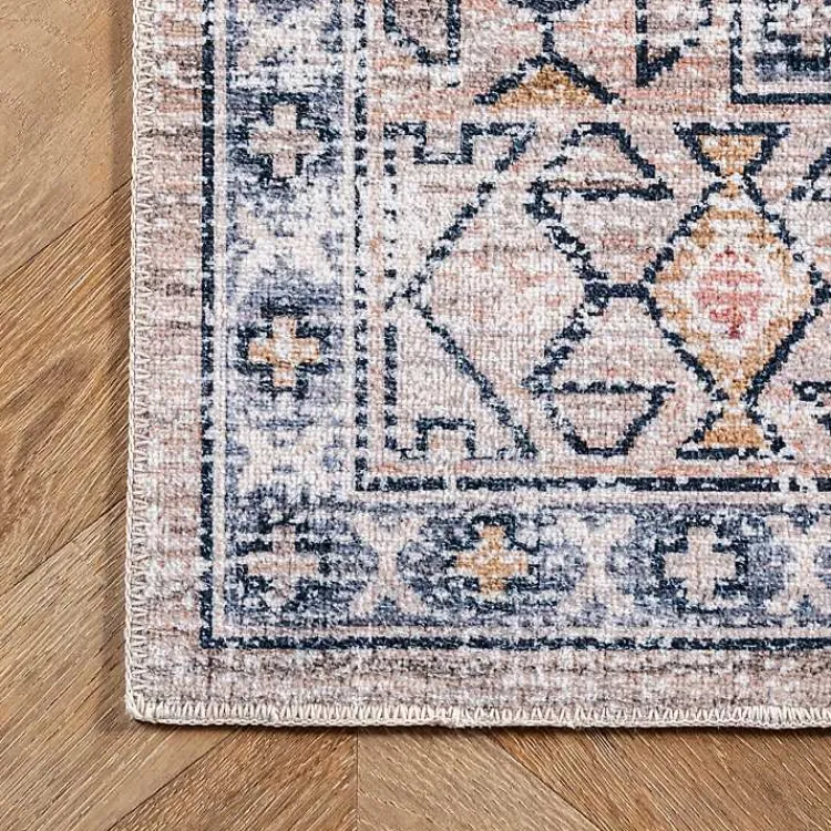 Area Rugs-Kirklands Home Orange Global Motif Washable Runner