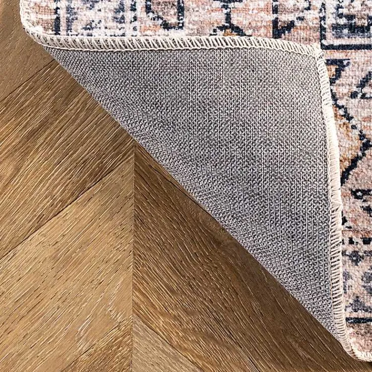 Area Rugs-Kirklands Home Orange Global Motif Washable Area Rug, 4x6