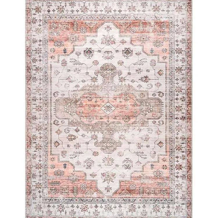 Area Rugs-Kirklands Home Natural Faded Vintage Washable Area Rug, 3x5