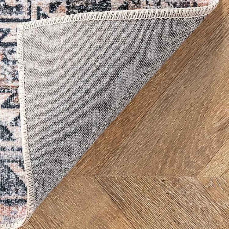 Area Rugs-Kirklands Home Orange Global Pattern Washable Runner