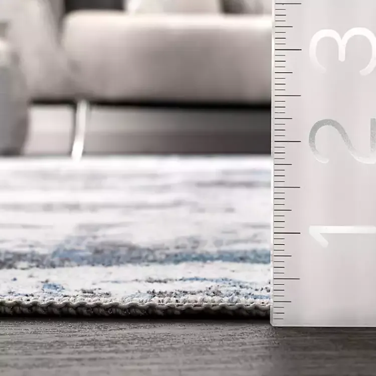 Area Rugs-Kirklands Home Gray Modern Abstract Washable Area Rug, 3x5