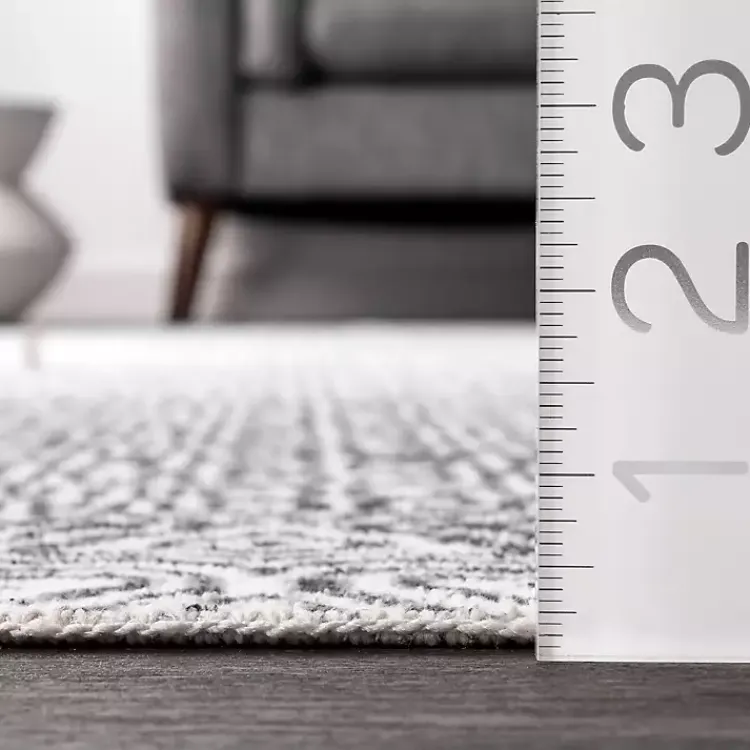 Accent Rugs-Kirklands Home Gray Abstract Pattern Washable Runner