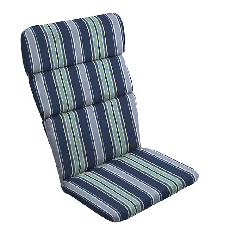 Outdoor Cushions & Pillows-Kirklands Home Sapphire Stripe Outdoor Adirondack Cushion Blue