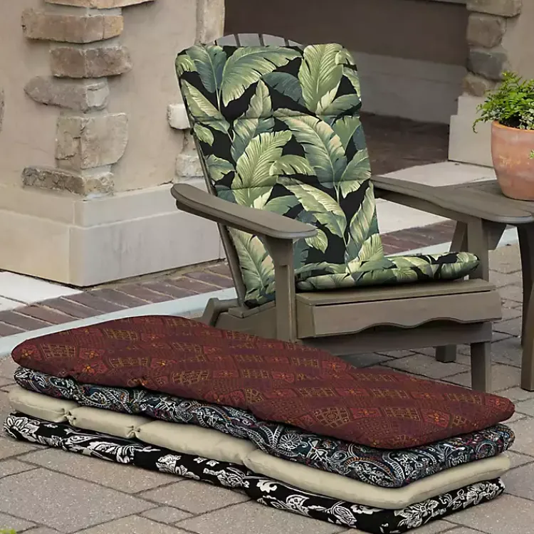 Outdoor Cushions & Pillows-Kirklands Home Onyx Cebu Outdoor Adirondack Cushion
