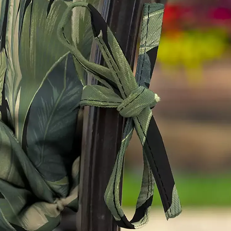 Outdoor Cushions & Pillows-Kirklands Home Onyx Cebu Luxe Outdoor Dining Chair Cushion Black