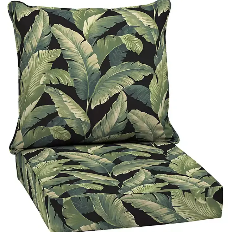 Outdoor Cushions & Pillows-Kirklands Home Onyx Cebu 2-pc. Outdoor Deep Seat Cushion