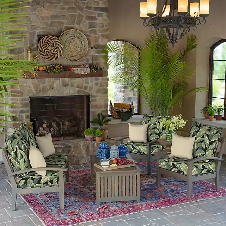 Outdoor Cushions & Pillows-Kirklands Home Onyx Cebu 2-pc. Outdoor Deep Seat Cushion