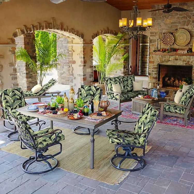 Outdoor Cushions & Pillows-Kirklands Home Onyx Cebu Outdoor Chaise Cushion