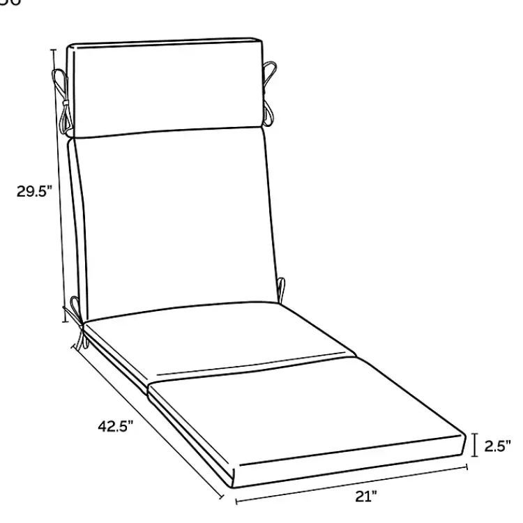 Outdoor Cushions & Pillows-Kirklands Home Taupe Leala Texture Outdoor Chaise Cushion Tan