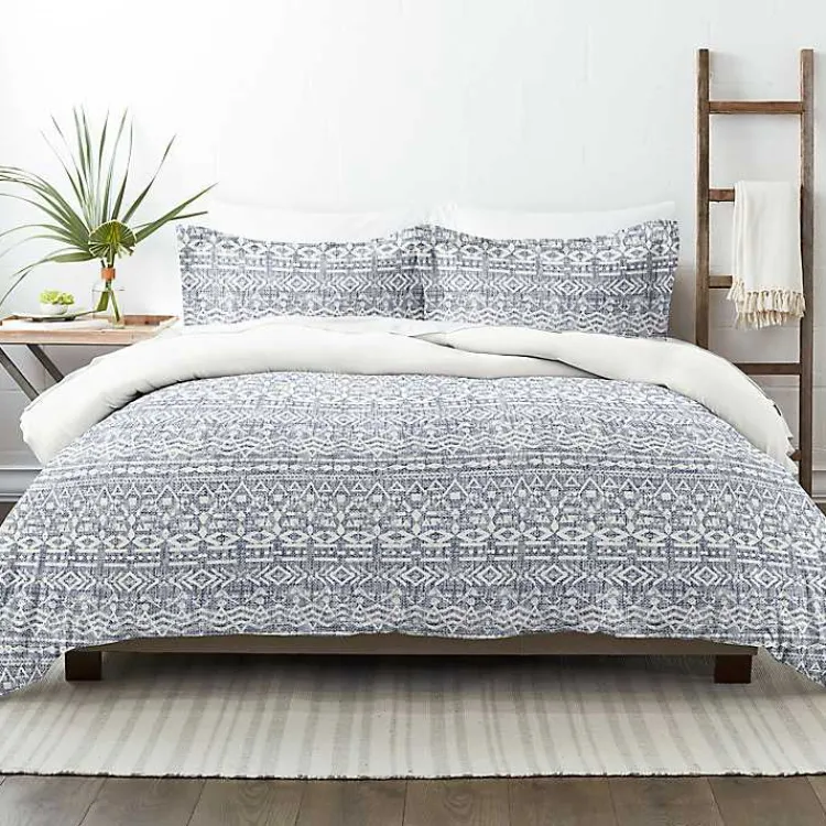 Duvets-Kirklands Home Navy Rustic Modern 2-pc. Twin Duvet Cover Set