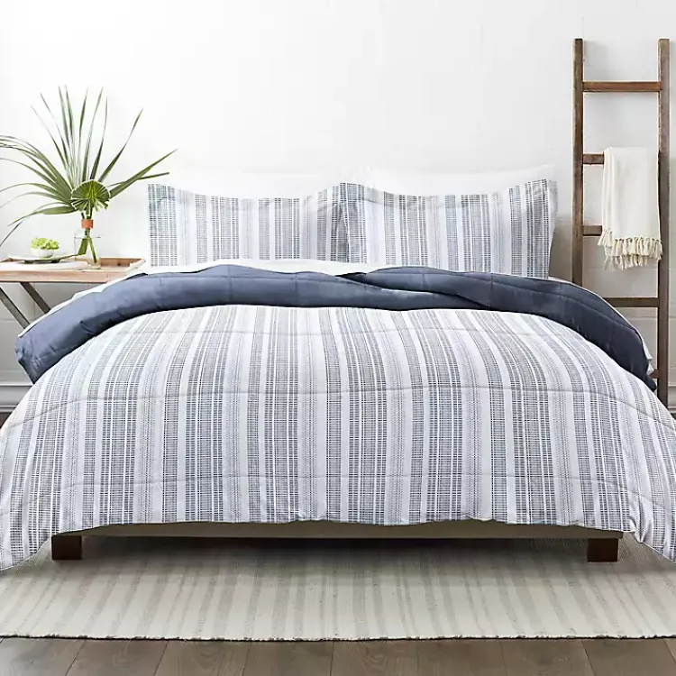 Comforters-Kirklands Home Navy Farmhouse Dreams King 3-pc. Comforter Set