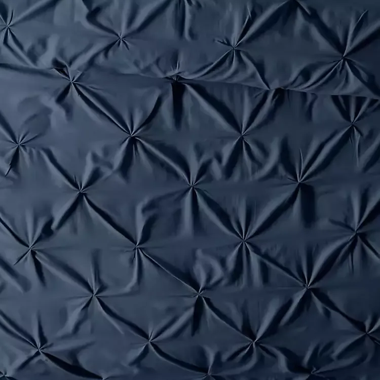 Duvets-Kirklands Home Navy Soft Pinched 3-Pc. Queen Duvet Cover Set Blue