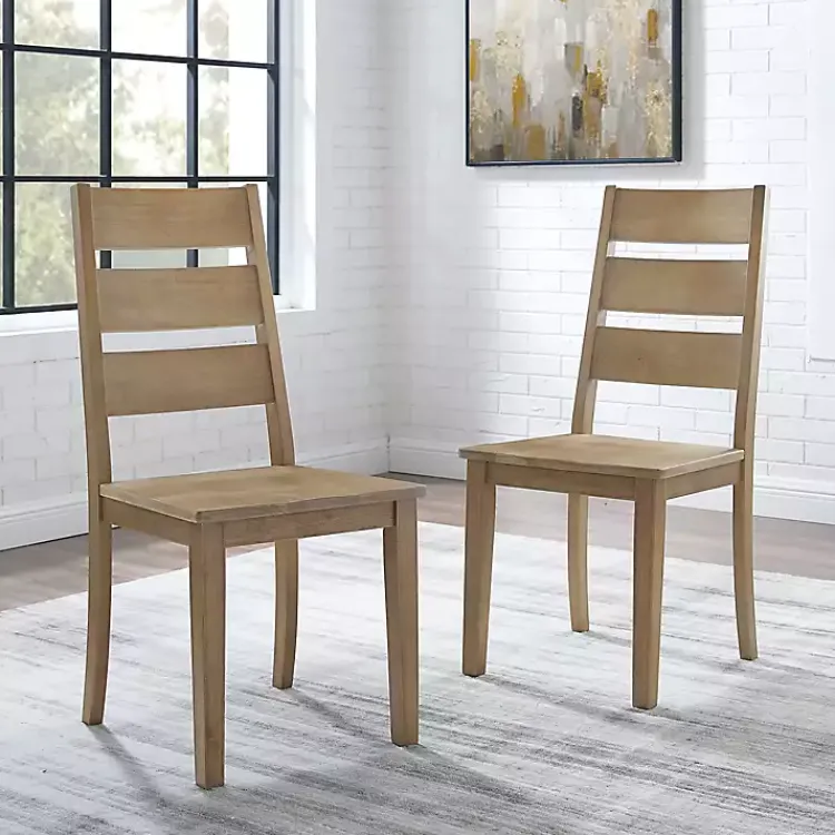 Dining Chairs-Kirklands Home Jolie Ladder Back 2-pc. Dining Chair Set Tan