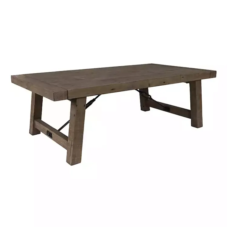 Coffee Tables-Kirklands Home Roane Gray Reclaimed Pine Coffee Table