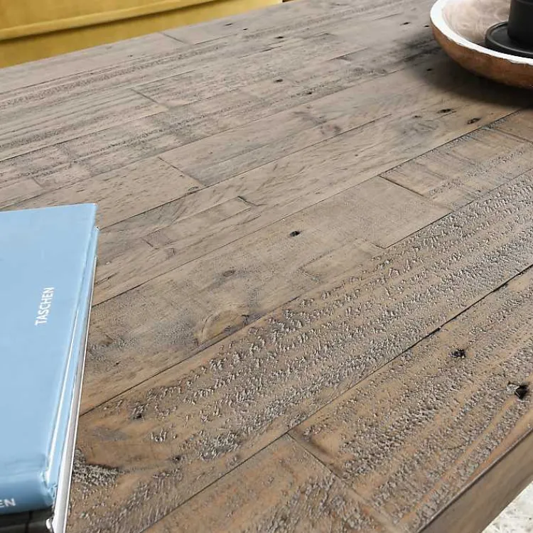 Coffee Tables-Kirklands Home Roane Gray Reclaimed Pine Coffee Table